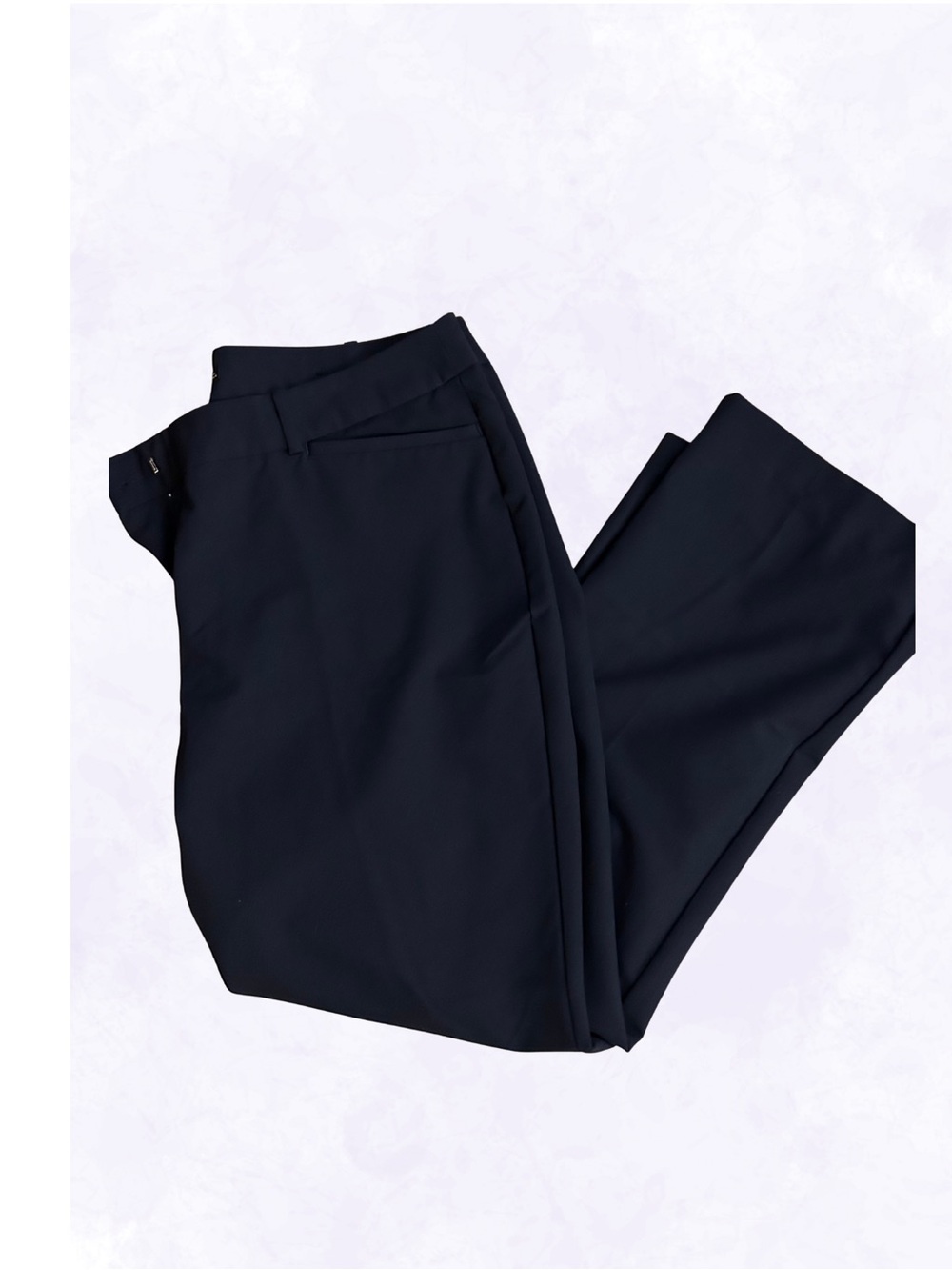 Worthington Women's Curvy Fit Dress Trousers in Navy Size 16